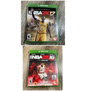 Xbox Games - NBA 2K17 Legend Edition + NBA 2K16 One Lot -‎ 2K Sports Basketball
